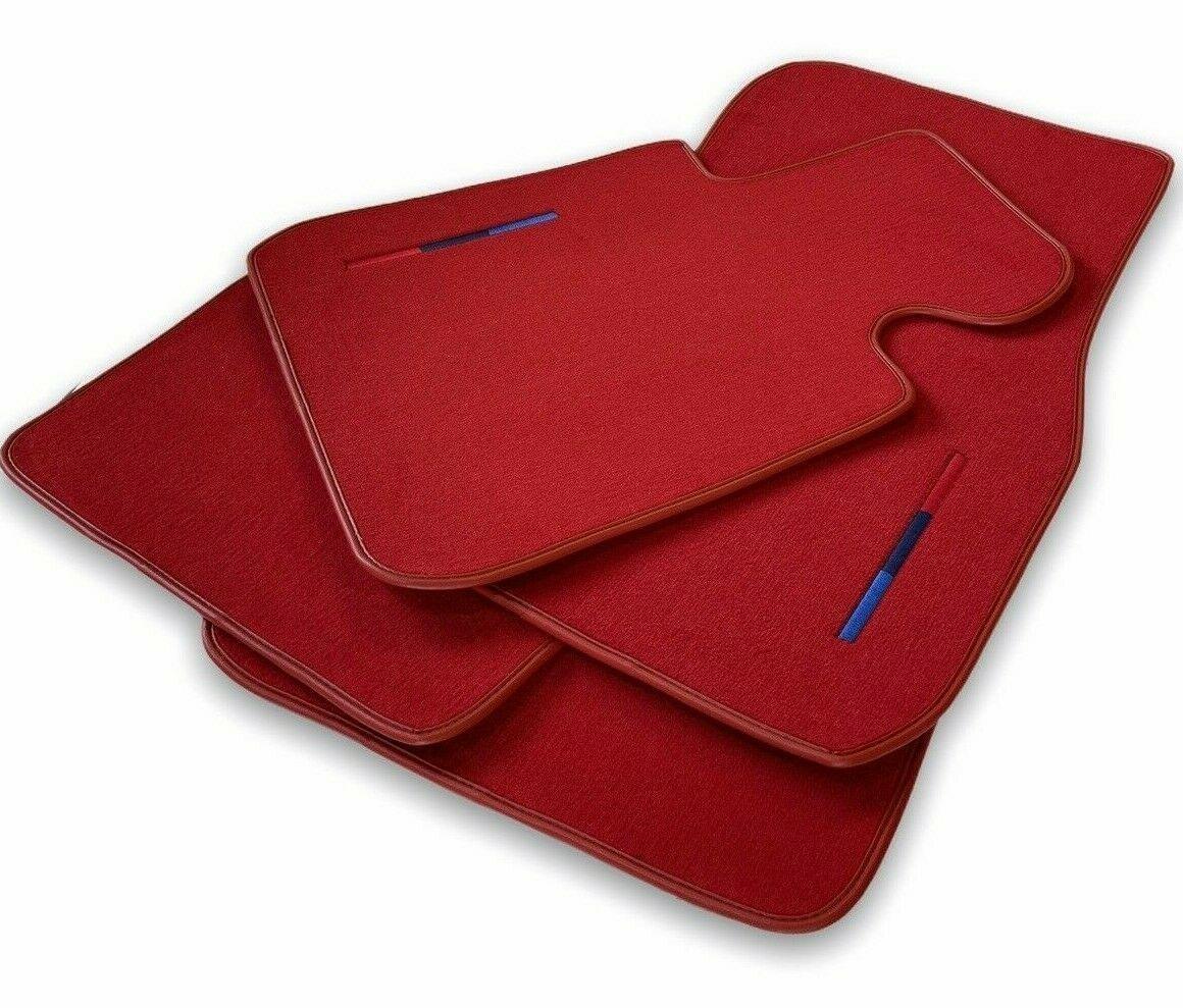 Red Mats For BMW 3 Series E30 4-doors Sedan With M Package - AutoWin