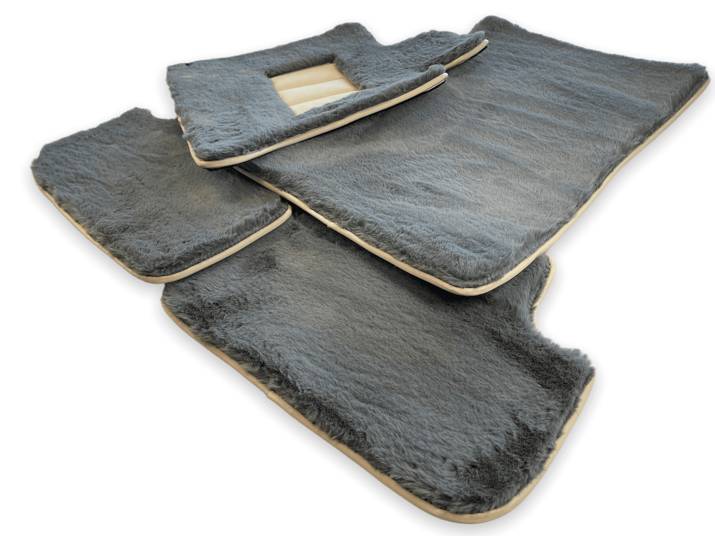 Sheepskin Floor Mats For Rolls Royce Cullinan Rr31 2018-2023 Er56 Design Brand - AutoWin