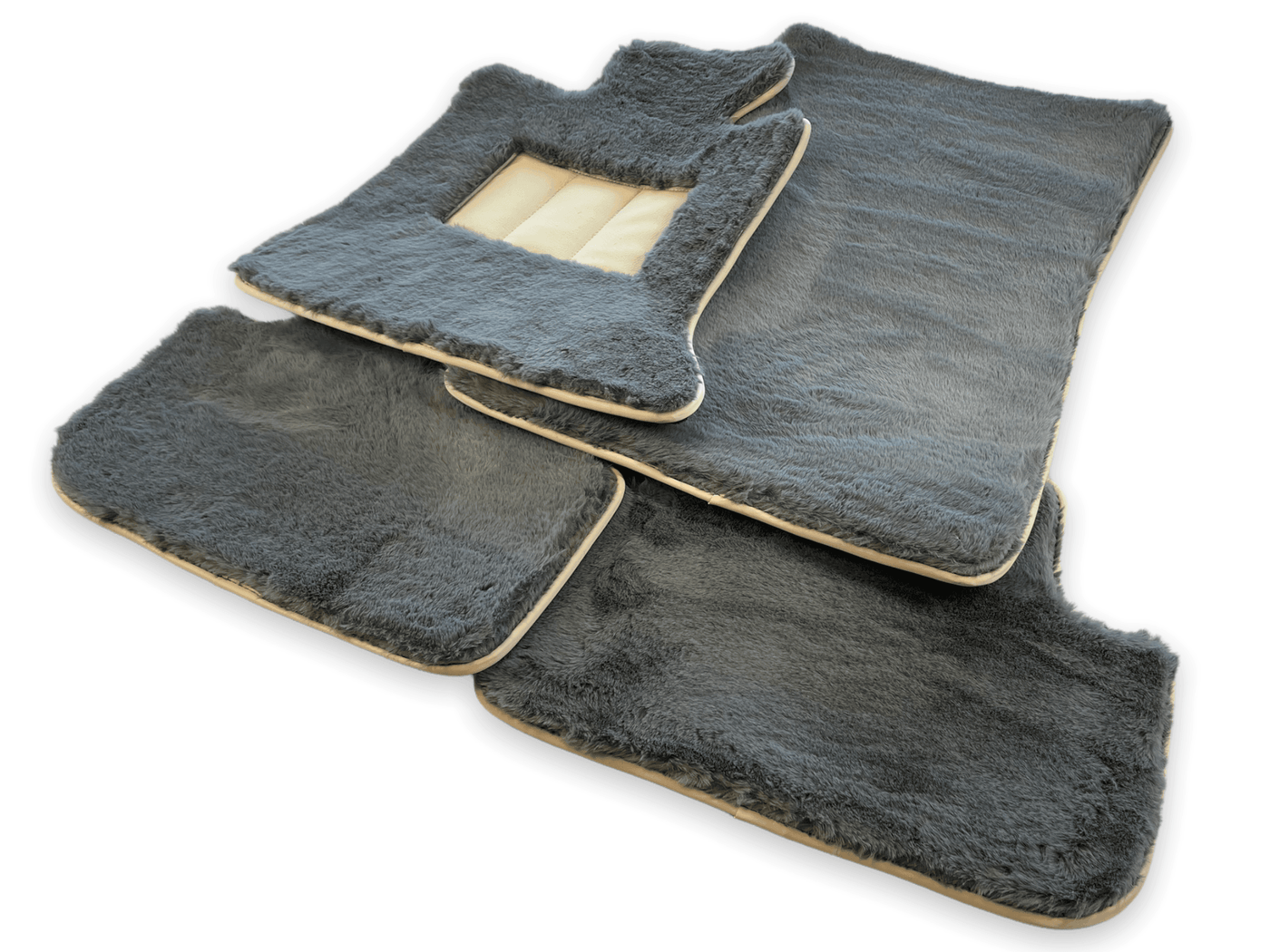 Sheepskin Floor Mats For Rolls Royce Cullinan Rr31 2018-2023 Er56 Design Brand - AutoWin